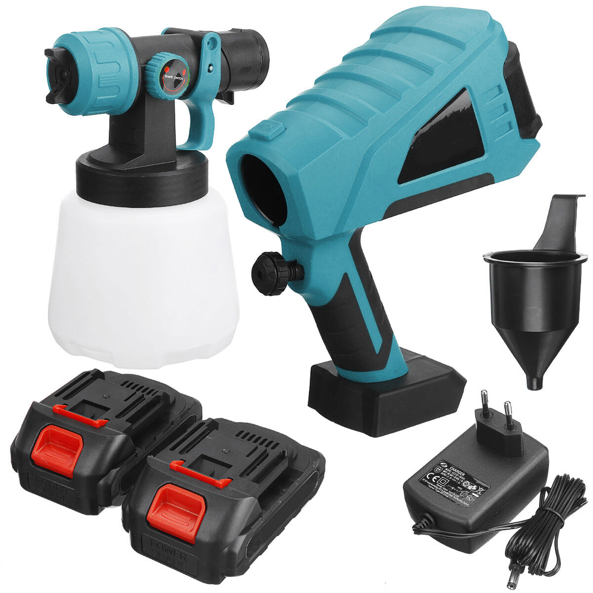 1000W Paint Tool Paint Sprayer Guns with 1000ml Container Spraying Cleaning Tool Fit Makita