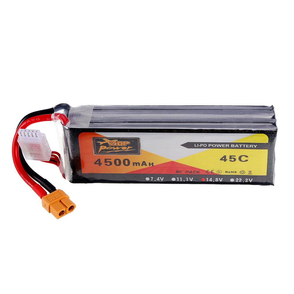 ZOP Power 14.8V 4500mAh 4S 45C Lipo Batterij XT60 Plug