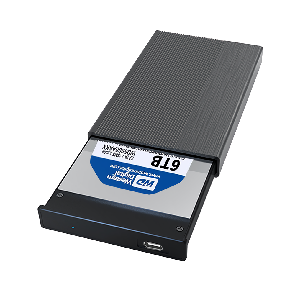 ブルーエンドレス2.5インチSATAHDD SSDUSB3.0外付けハードドライブエンクロージャー6TB5GbpsType CマイクロBハードディスクボックスケースMR23G