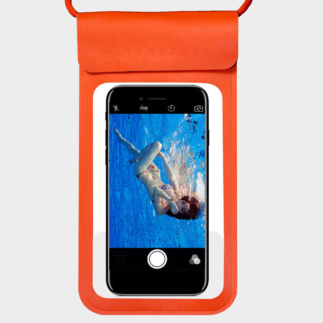 Bakeey Onderwater Zwemmen Duiken PU + TPU Transparant Venster Aanraakscherm Waterdichte telefoontas 