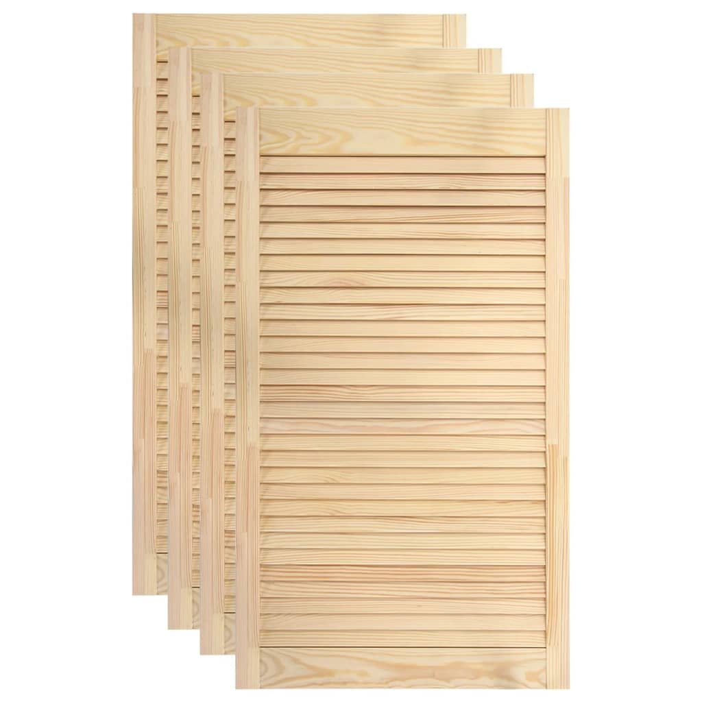 Lamellen deuren 4 stuks 99,3x49,4 cm massief grenenhout