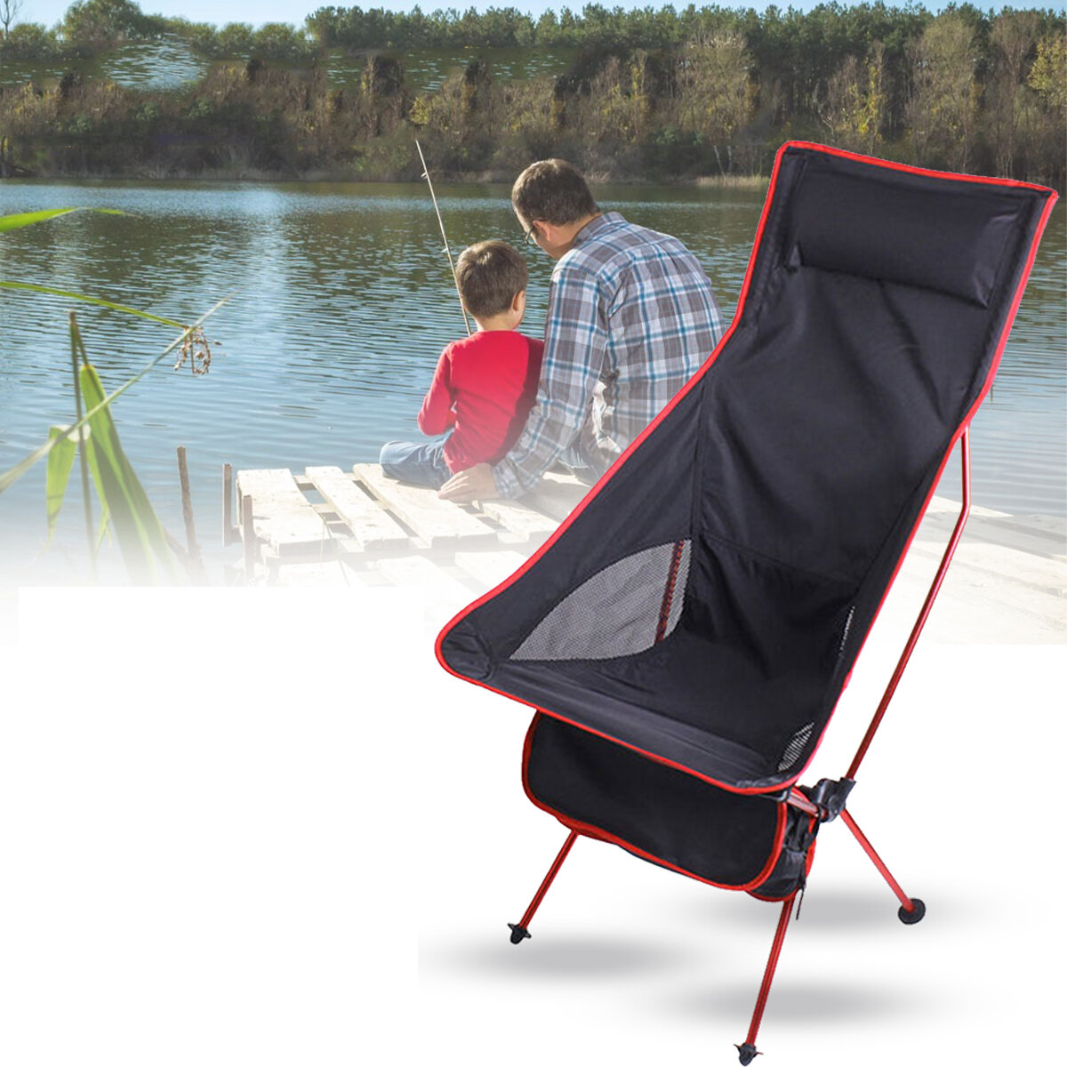 Складной стул легкий портативный стул из алюминиевого сплава для отдыха на природе, на пляже и в путешествиях.