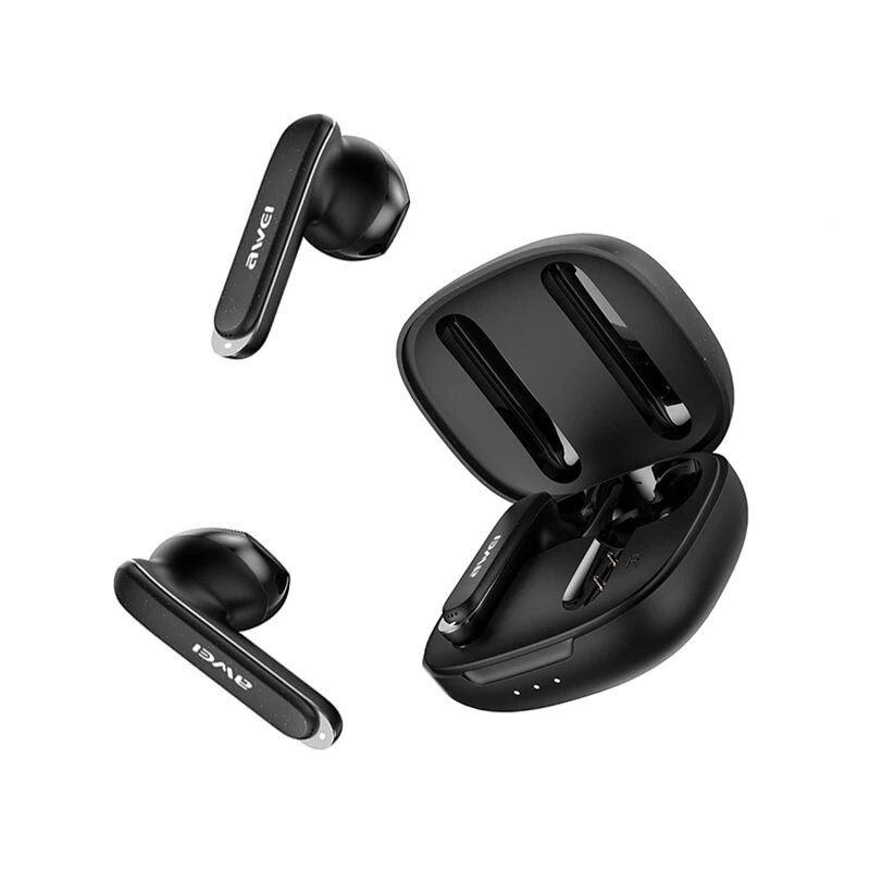 AWEI T66 TWS Earbuds bluetooth Earphone Dual Mic ENC Noise Cancelling HD Calls IPX6 Waterproof Sports Headphone