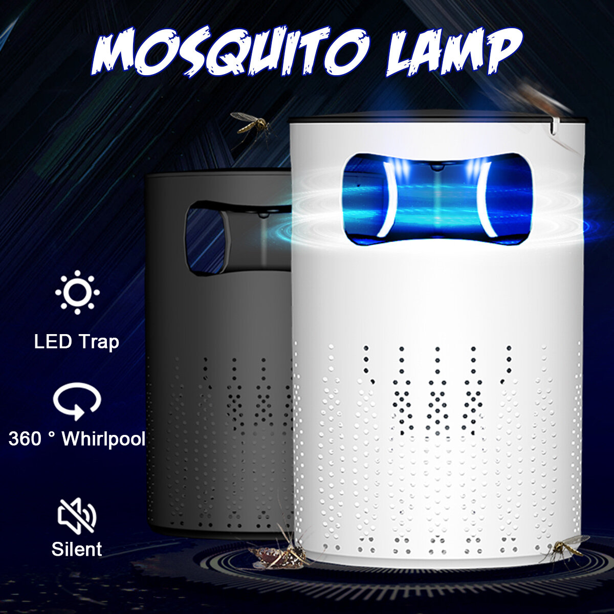 DC5V Electric USB Zapper Insert Mosquito Killer Lamp LED Fly Bug Trap Photocatalyst Light
