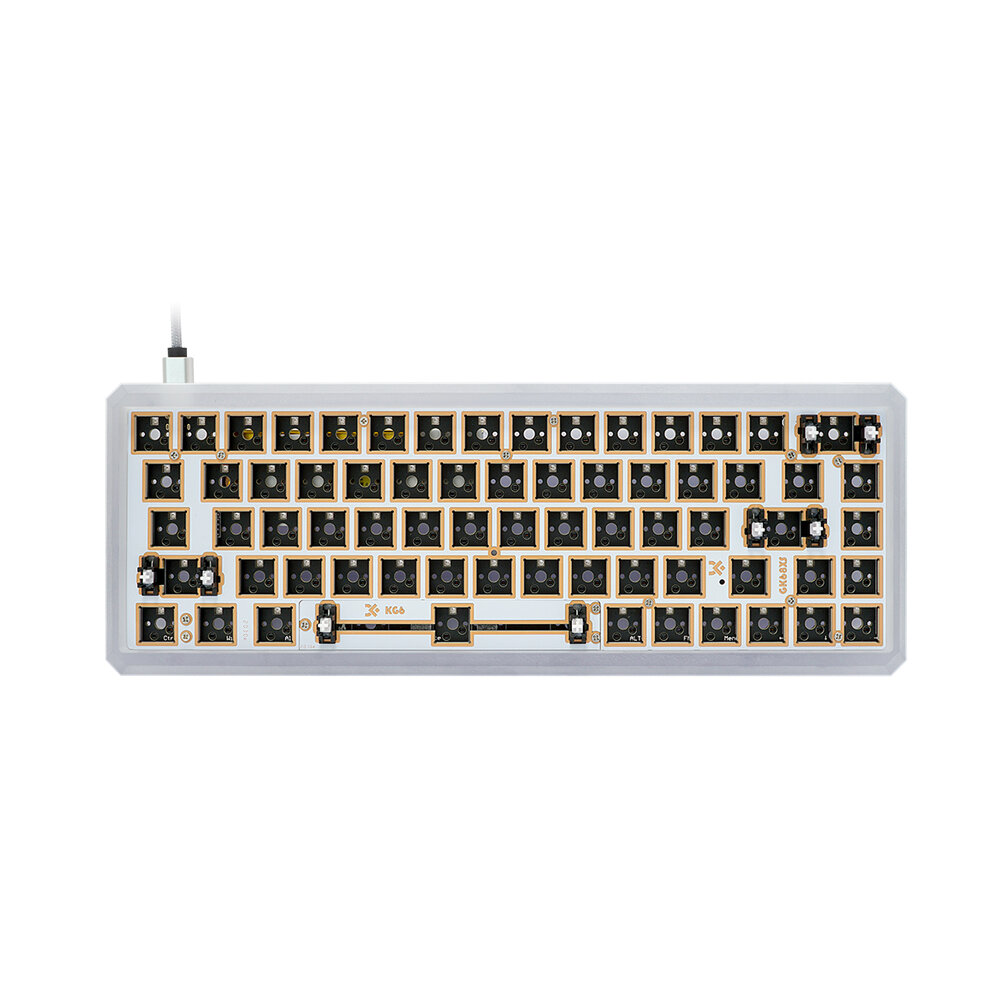 [Aluminum Alloy Version] SKYLOONG GK68X GK68XS Keyboard Kit Hot Swappable NKRO RGB Wired bluetooth Dual Mode PCB Mounting Plate Case Customized Kit