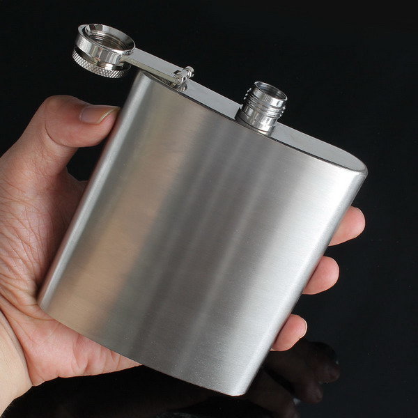 7oz Stainless Liquor flagon Retro Rum Whiskey Alcohol Pocket Flask with Funnel