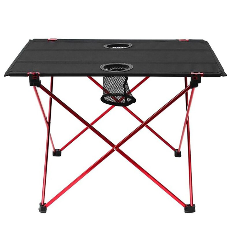 IPRee® Składany lekki kwadratowy stół aluminiowy na kemping, piknik i grillowanie o wymiarach 22 × 16,5 × 14,5 cala.