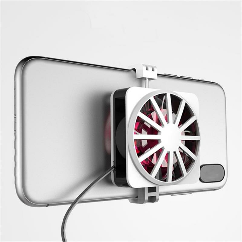 Bakeey Portable RGB Fan Holder Gaming Phone Radiator Universal Mobile Phone Cooler For iPhone 13 Pro