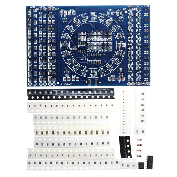 3Pcs DIY SMD Rotating LED SMD Components Soldering Practice Board Skill Training Kit