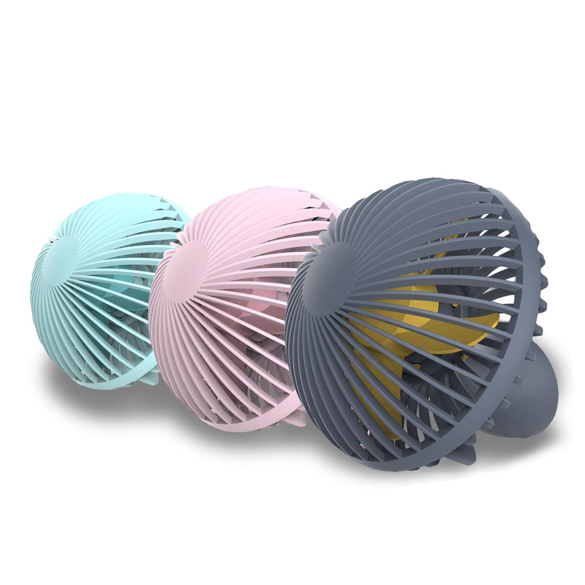 Loskii HF-200 Portable Mini Electronic Desktop Mushroom Shape Summer Cooling Fan 2 Grade Adjustment 