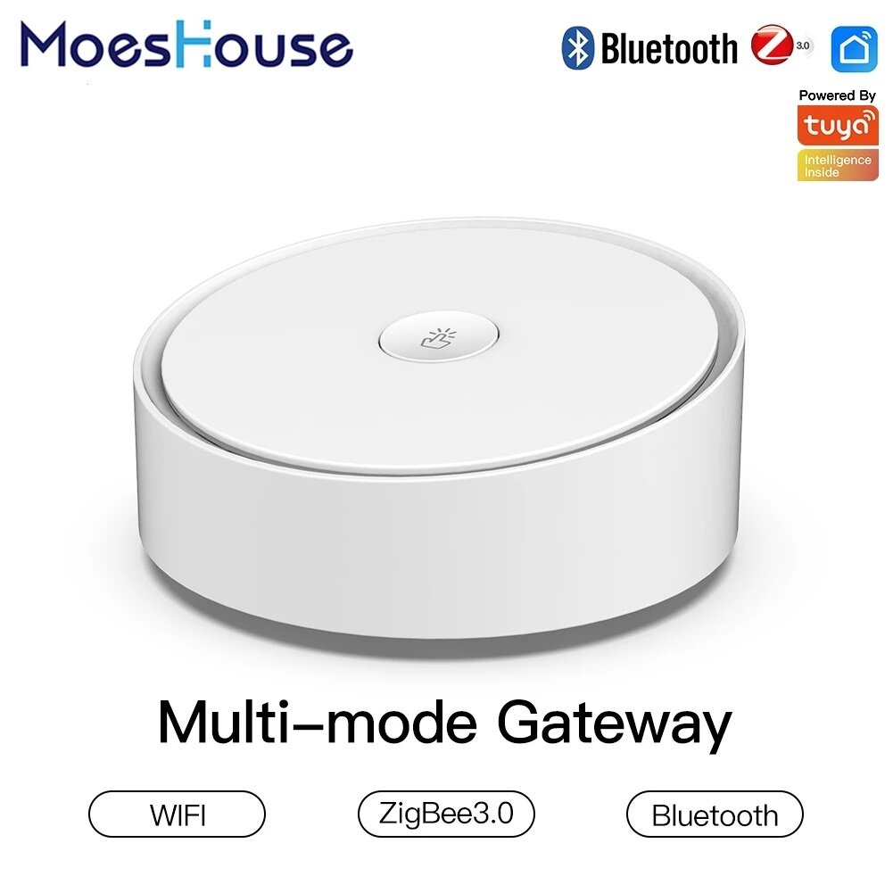 

MoesHouse Tuya ZB WiFi Multi-mode Smart Gateway Bluetooth Mesh Hub Work with Smart Life App Voice Control Alexa Google H
