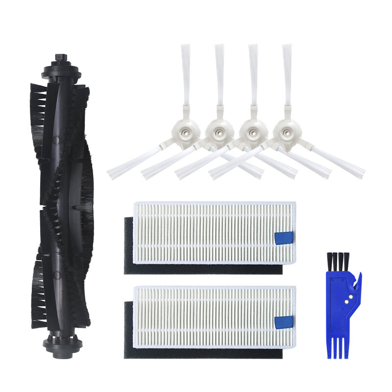 

8pcs Replacements for 360 S6 Vacuum Cleaner Parts Accessories Main Brush*1 Side Brushes*4 HEPA Filters*2 Cleaning Tool*1