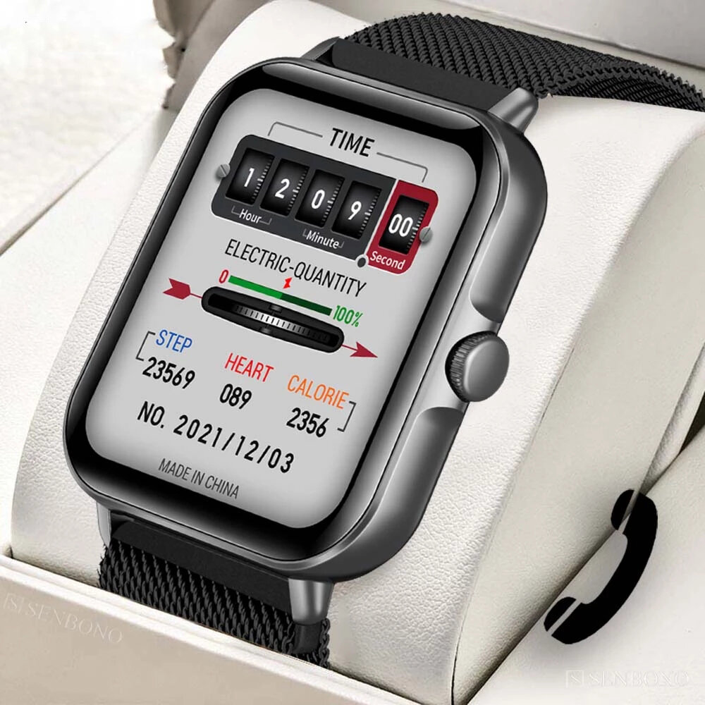 SENBONO GTS3 1,69 inch HD Volledig touchscreen Bluetooth Bellen Realtime hartslag Bloeddruk SpO2-monitor Multisportmodi IP67 Waterdicht Smart Watch