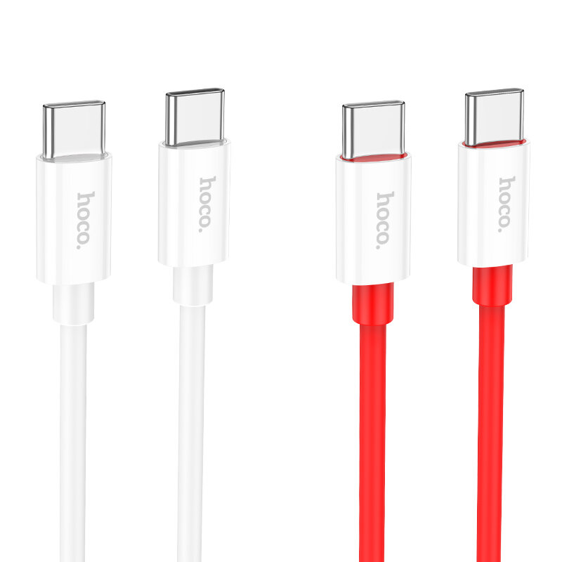 

HOCO X87 60W USB-C to USB-C Cable Data Transmission Silicone Cord Line 1m Long for Samsung Galaxy Note 20 for Huawei P40