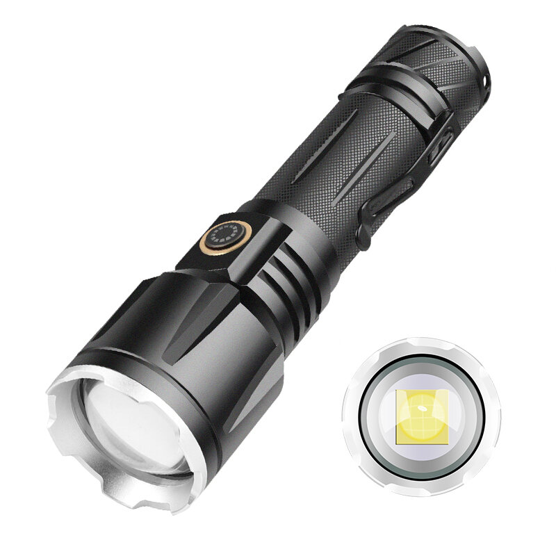 

XANES® 1800 XHP160 2000lm LED Flashlight 3 Modes USB-C Rechargeable Zoomable Tactical Torch Camping Hunting Fishing