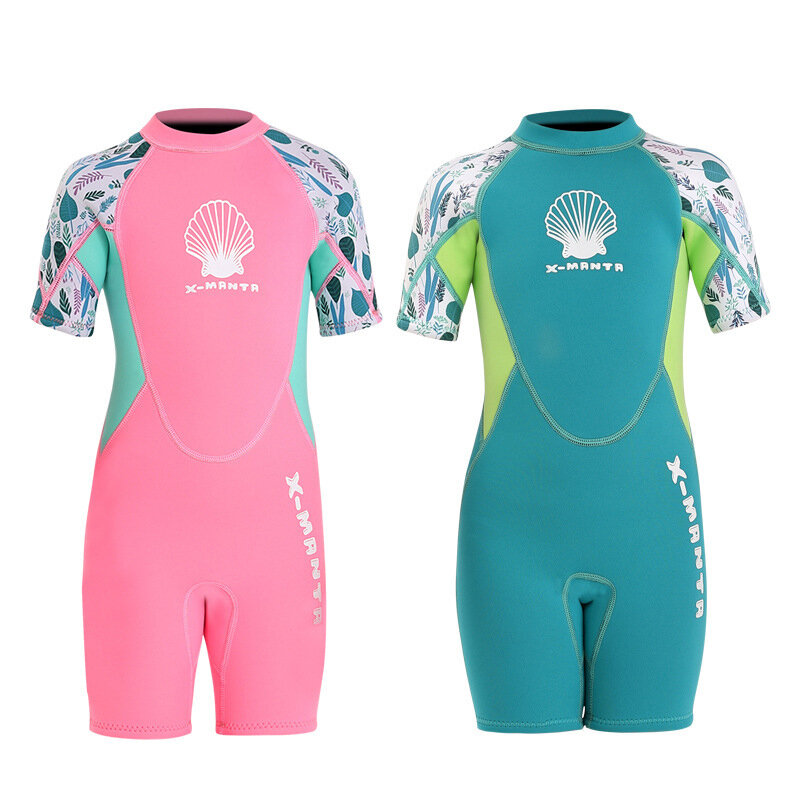 

2.5MM Children's Diving Suit Scuba Dive Swimwear Surfing Suit Short-Sleeved One-piece Tight-fitting Suit Summer Swimming