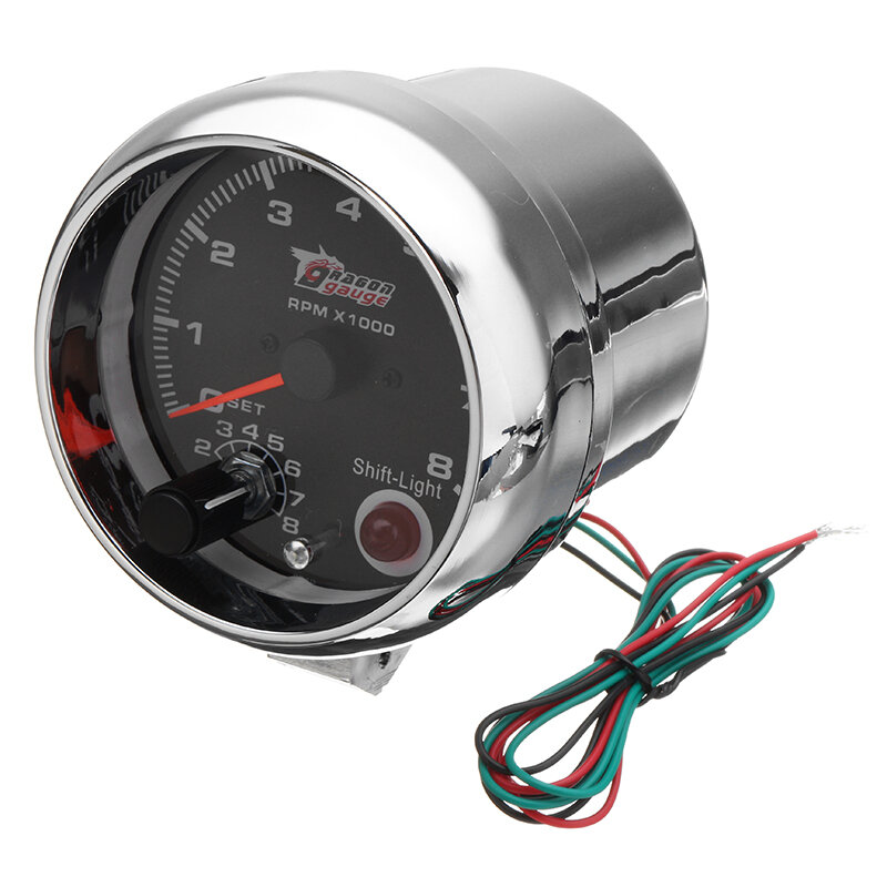 3.75 بوصة 12V RPMx1000 Tacho Tachometer مع Shift ضوء RPM Rev مقياس متر