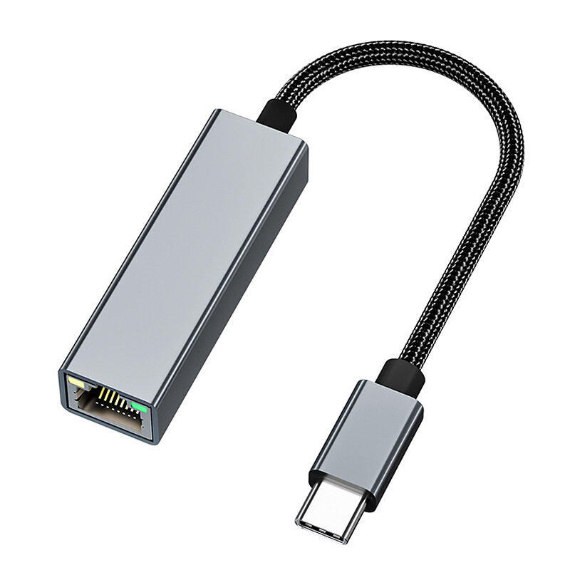 

USB Type C to Gigabit Network Card Port Network Cable Adapter USB-C to RJ45 Driveless for Laptops Tablets