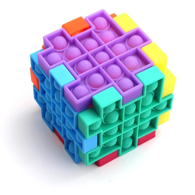 

Fidget Relieve Stress Toys Pops it Cube Model Bubble Antistress Toy Adult Children Sensory Silicone Puzzle Squeeze Child