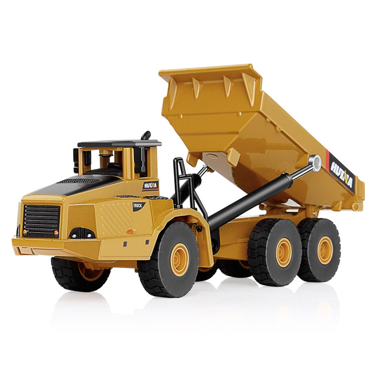 HUINA 7713-1 1/50 schaal legering hydraulische dump truck diecast model techniek graven speelgoed