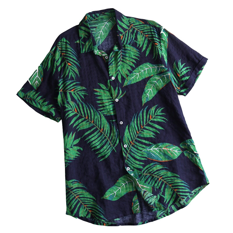Heren zomervakantie strand bloemen bedrukte Hawaiiaanse shirts