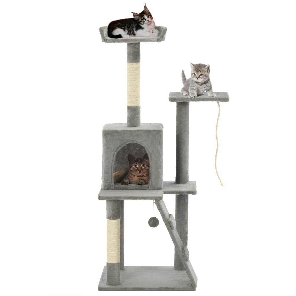 [EU Direct] vidaXL 170594 Cat Tree with Sisal Scratching Posts 120 cm Pet Supplies Cat Puppy Playing