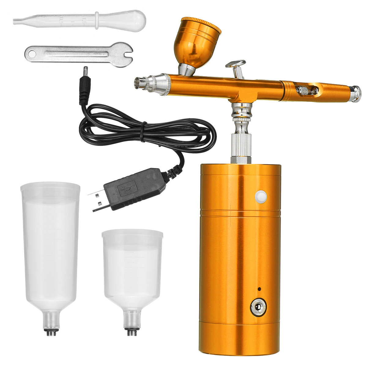 Yellow/Red/Rose Gold Airbrush Air Pump Set Rechargeable Portable Air Pump Airbrush Tool Handheld Ink