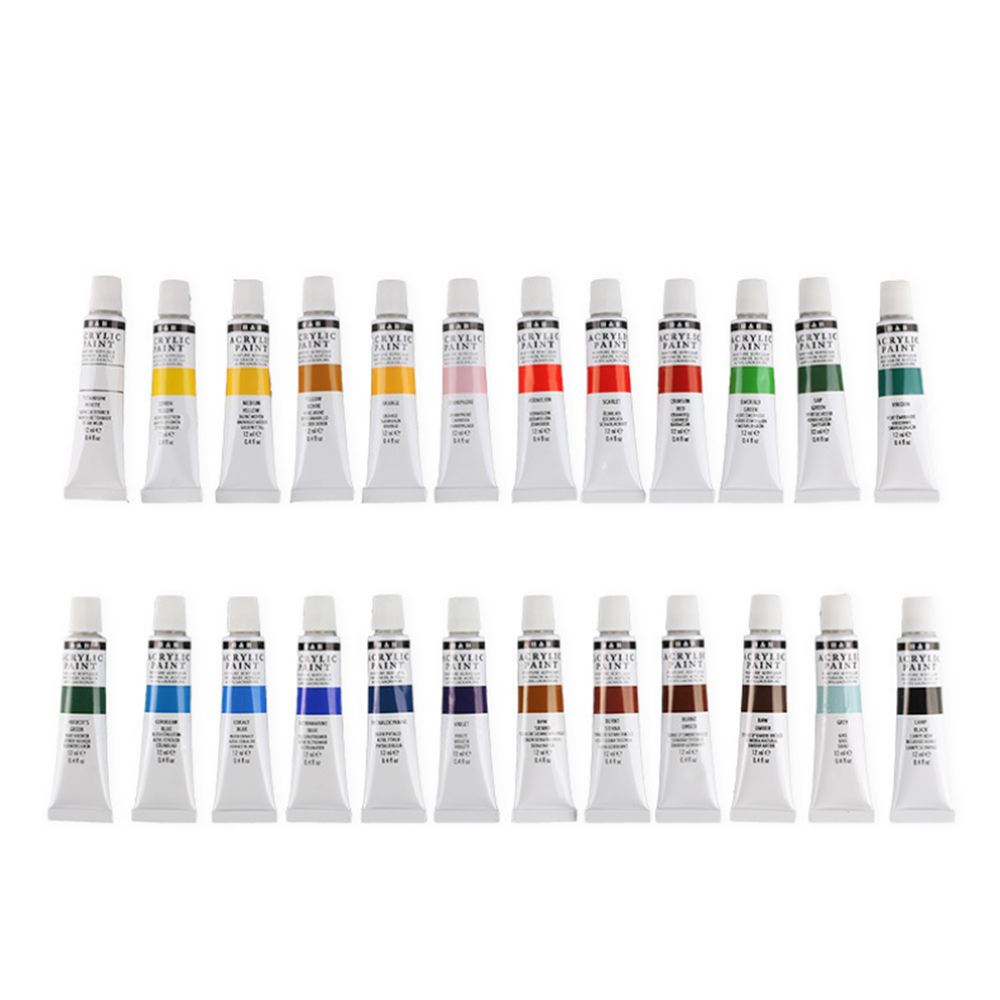 H&B HB-AP24 Professional 24-Color 12ML Propylene Pigment Hand-Painted Set Wall Painting DIY Waterproof Paint Set  - buy with discount