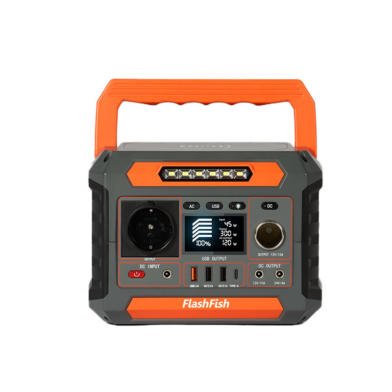 [EU Direct] FlashFish P66 Güç İstasyonu 78000mAh 300W Tip-C Saf Sinüs Dalga Güç Jeneratörü LED Işık 220V Powerbank Kamp Acil Güç Ünitesi