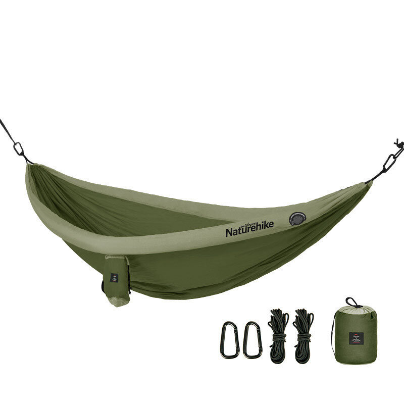 Rede de acampamento Naturehike ultraleve, cama inflável de balanço para dormir, cadeira suspensa, carga máxima de 200 kg, para viagens ao ar livre.