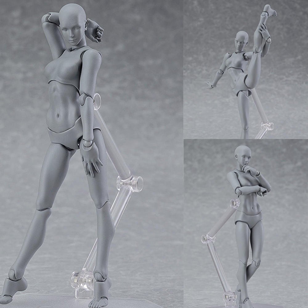 Figma Archetype Action Figure Doll PVC M2.0 Lichaam Vrouwelijk Grijs Kleur Model Pop Voor Decoratie