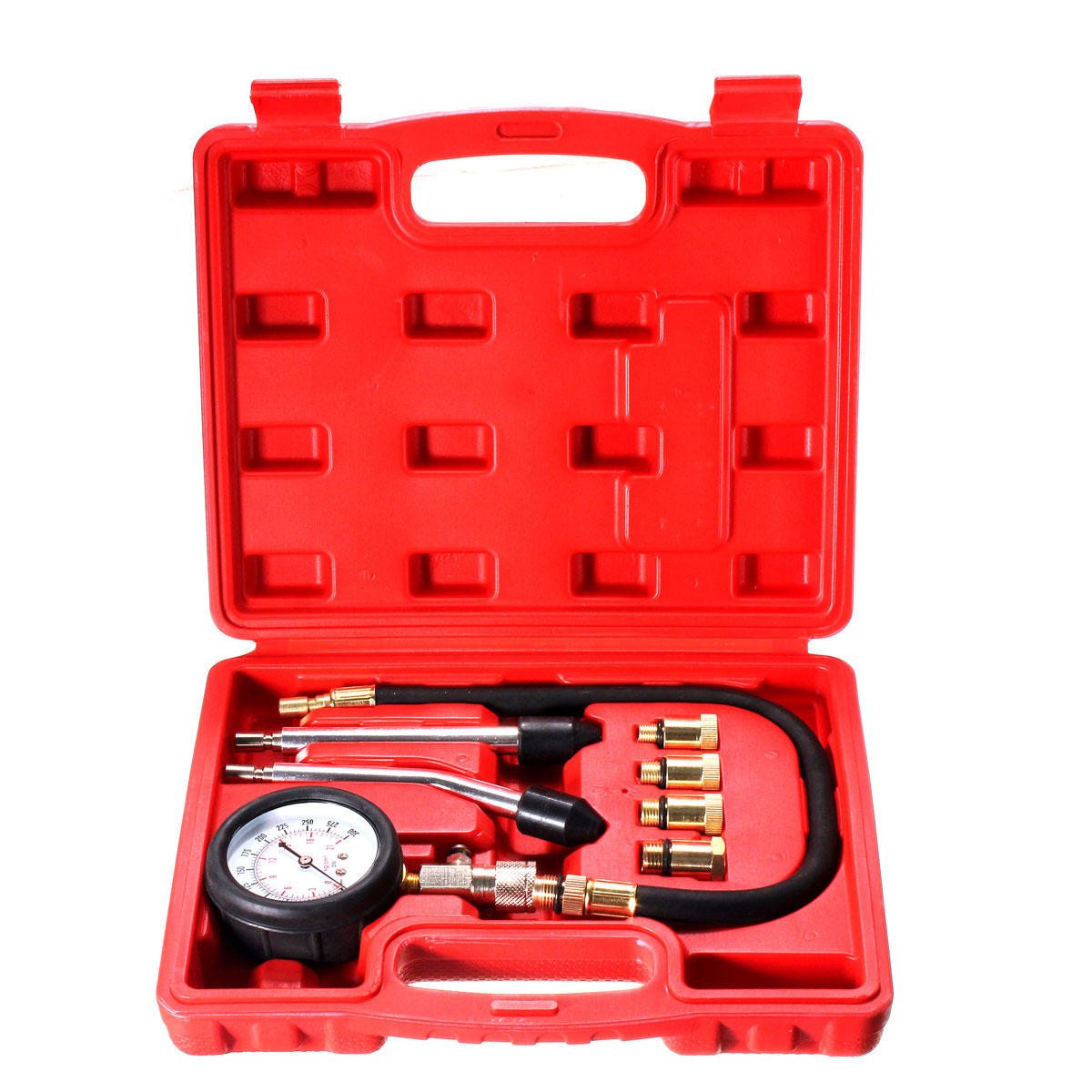 Car Motorcycle Petrol Engine Cylinder Compression Tester Tool Kits US Shipping 