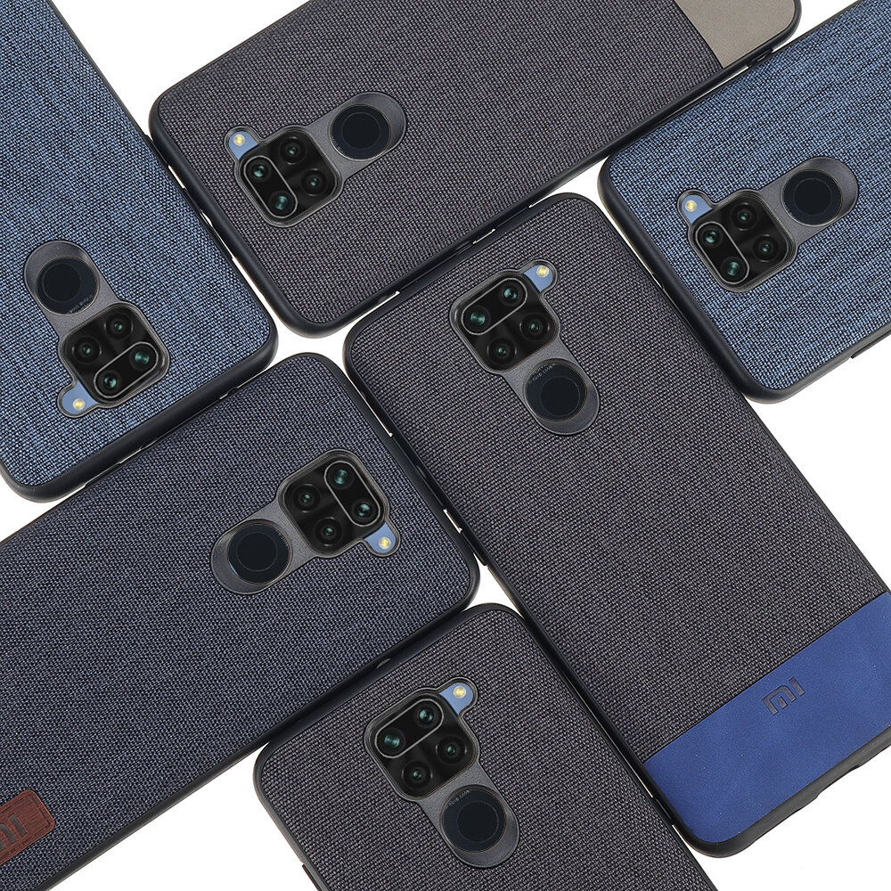 

Bakeey Luxury Fabric Splice Soft Silicone Edge Shockproof Protective Case for Xiaomi Redmi Note 9 / Redmi 10X 4G Non-ori