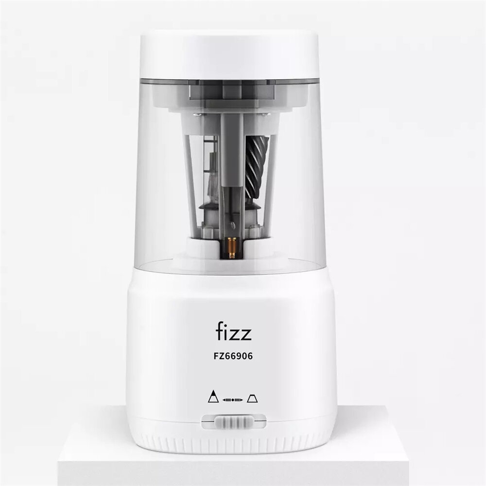 Fizz Electric Pencil Sharpener White Automatic Pencil Sharpener USB Charge Powered Stationery Supplies For Kids
