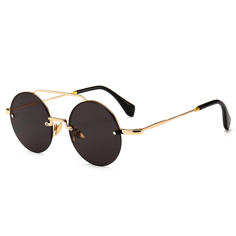Men Women Outdoor Casual Narrow Frame Modern Retro Round Sunglasses