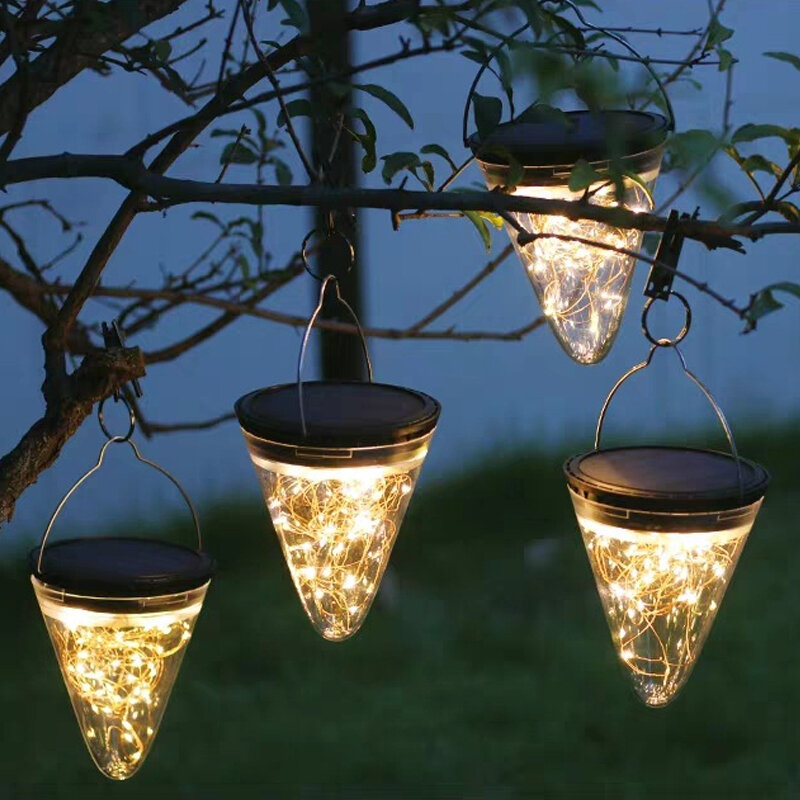 50LED Zonne-energie Hanglamp Lampen Tuinverlichting Buiten Patio Decor
