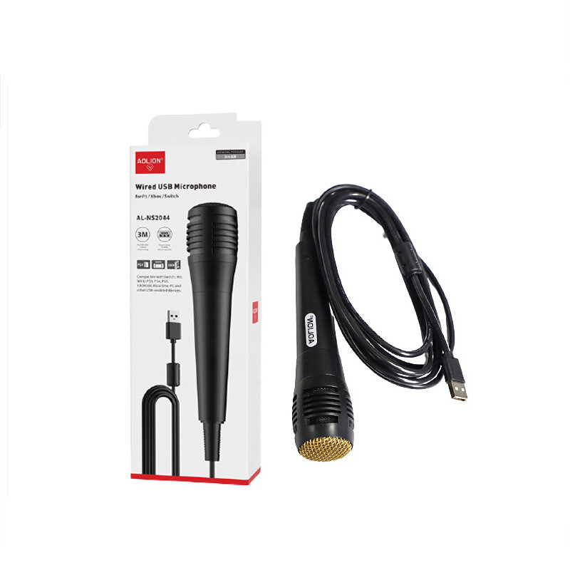 AOLION 3m USB Wired Microphone for Nintendo Switch WII for PS4 PS5 for XBOX ONE PC Computer Mic