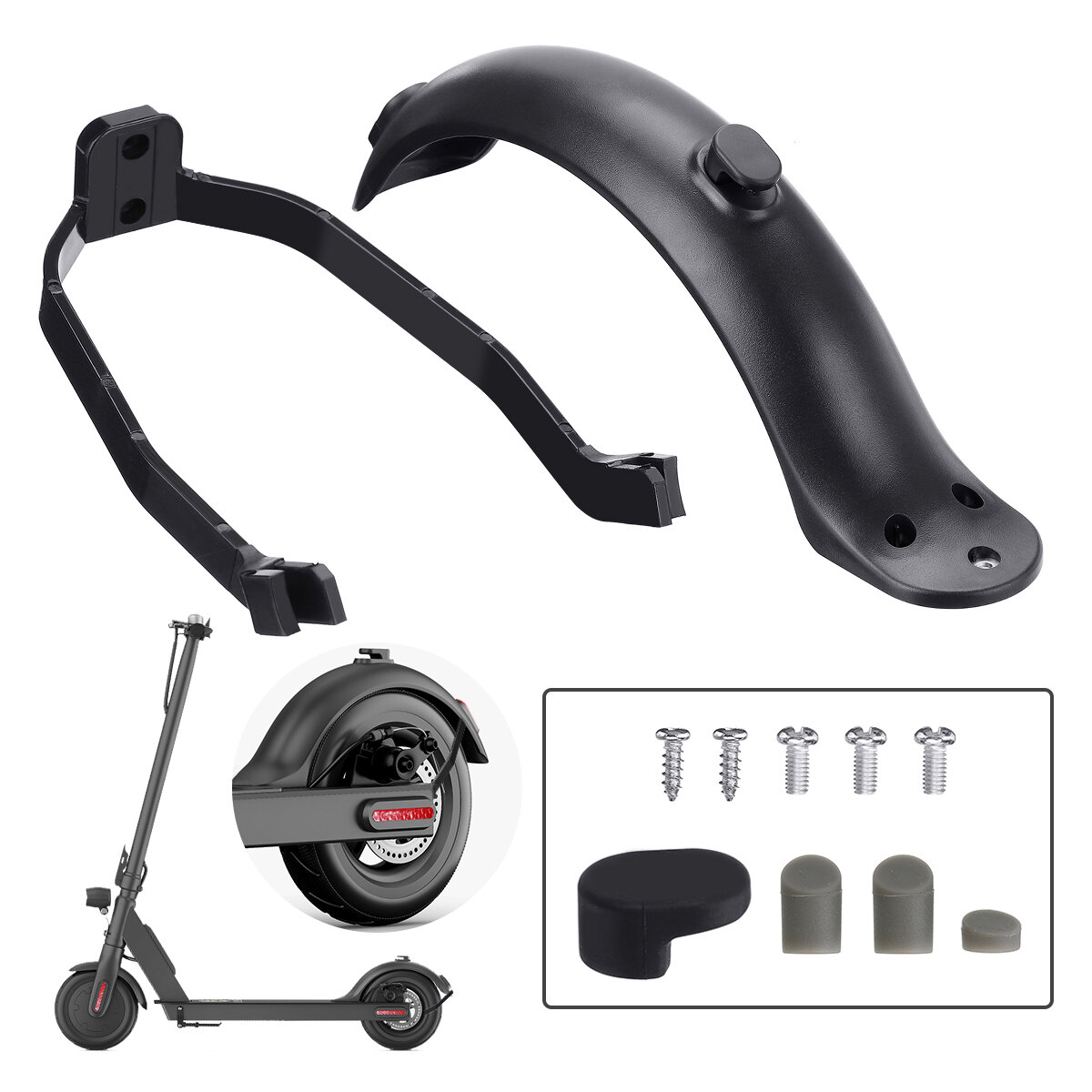 

BIKIGHT Electric Scooter Rear Fender for M365/M365 Pro Replacement Rear Mudguard Bracket Socctor Accessory with Screws