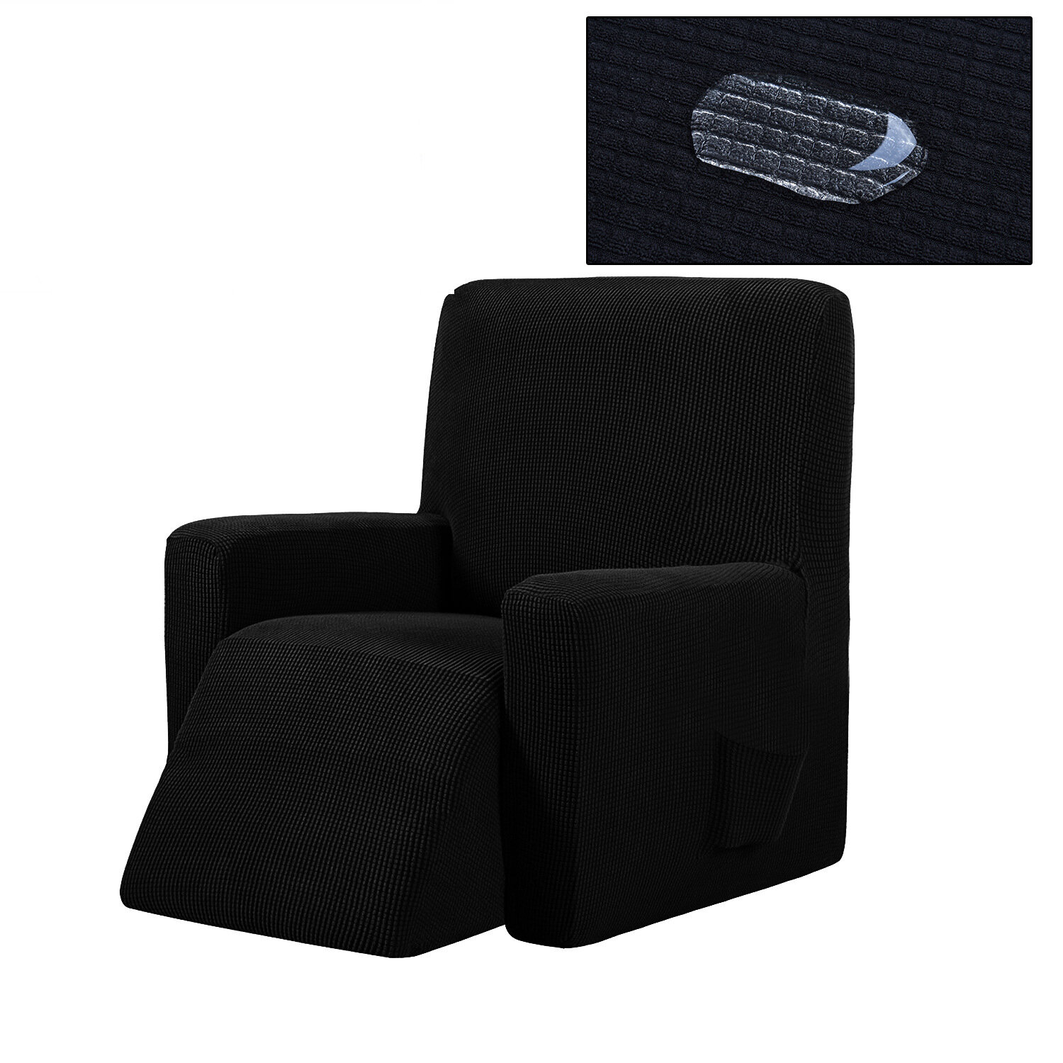 غطاء كرسي كرسي غير قابل للانزلاق غطاء أريكة للتدليك قابل للتمدد واقي مقعد كرسي نقي اللون شامل كليًا غطاء مقعد مرن للمكتب