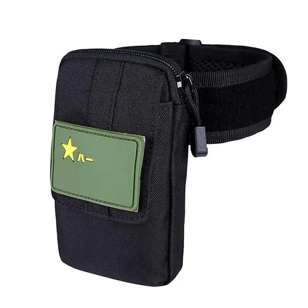 Men nylon tactical arm bag molle edc pouch mobile phone purse belt waist bag