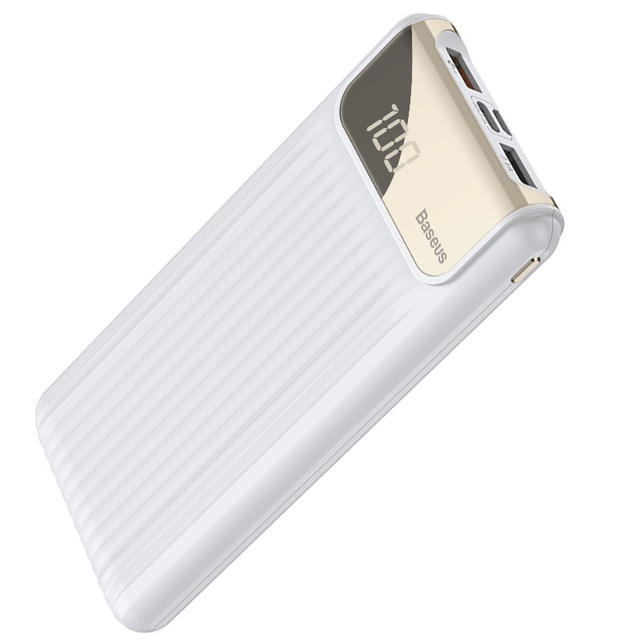 Baseus 10000mAh LCDクイックチャージ3.0デュアルUSBパワーバンクfor iPhone X 8 7 6 for Samsung S9 S8 Xiaomi
