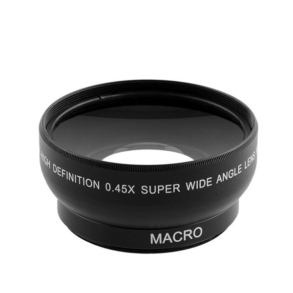 045x 52mm Super Fisheye Wide Angle Fixed Focus Lens For Canon Nikon Pentax Sony Minolta With 18 55m