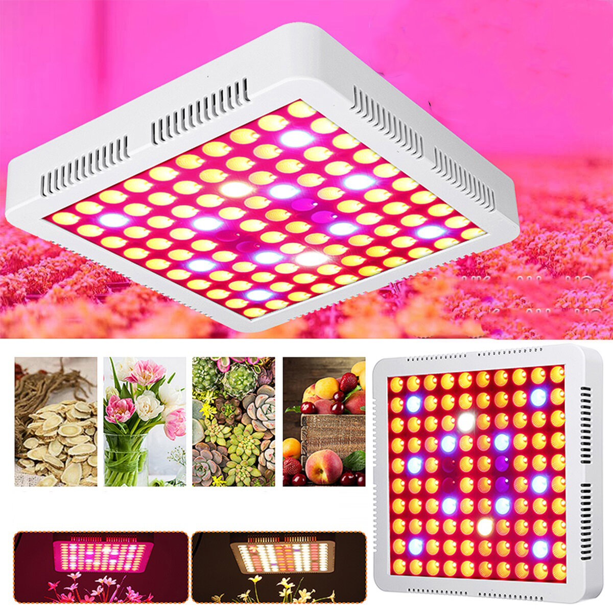 AC85-265V 300W 2 soorten spectrum LED-groeilicht Koeler Ventilator groeiende lamp voor indoor hydroc