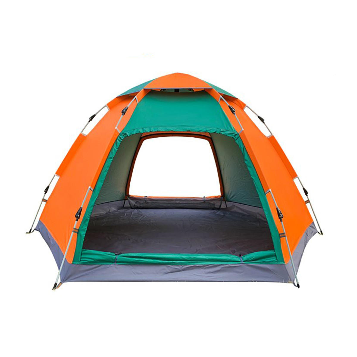 Tent voor 3-4 personen voor buiten kamperen, automatisch direct opzetbaar, waterdichte familie grote zonnescherm luifel
