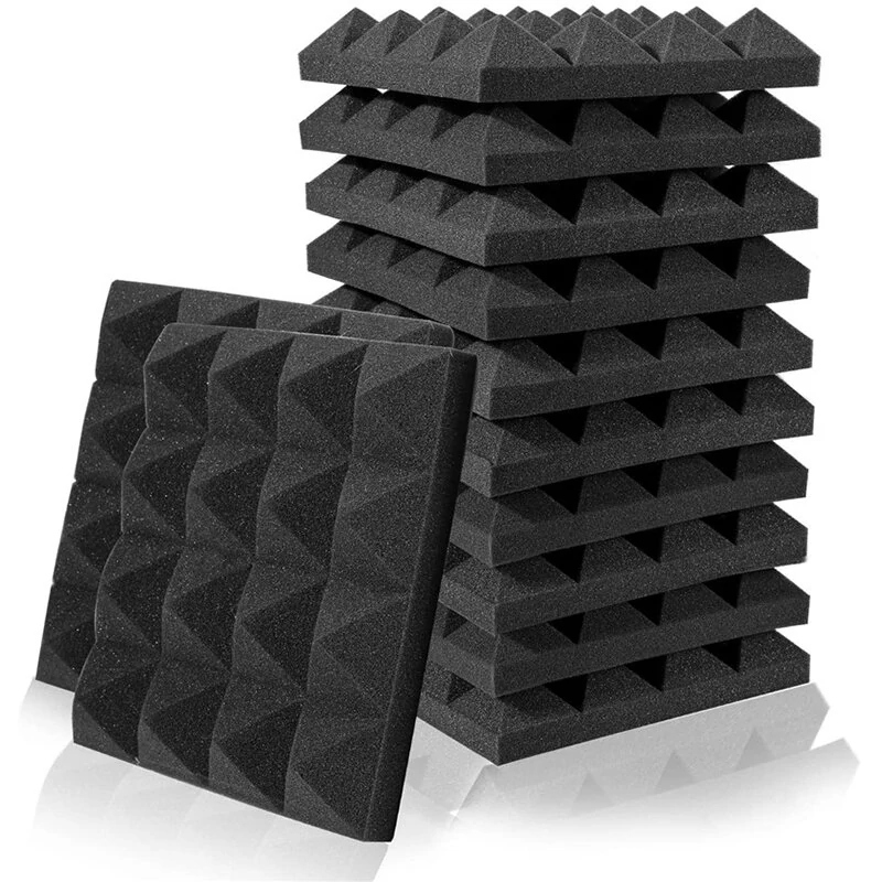12PCS 25*25*5cm Sound absorbing Cotton Foam Soundproof Cotton Shed Wall Muffler Sponge