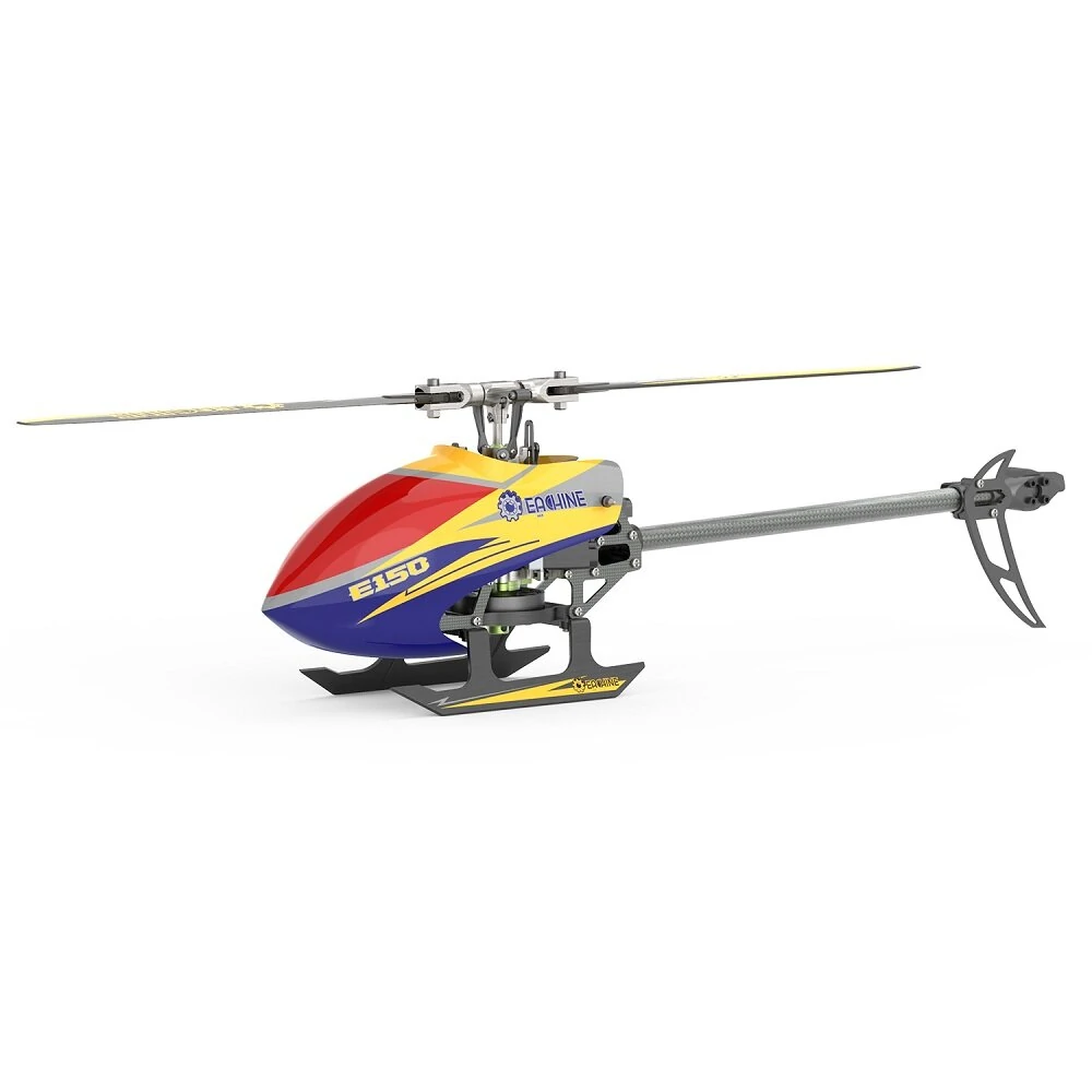 Eachine E150 2.4G 6CH 6-Axis Gyro 3D6G Dual Brushless Direct Drive Motor Flybarless RC Helicopter BNF Compatible with FUTABA S-FHSS - with 4 Batteries