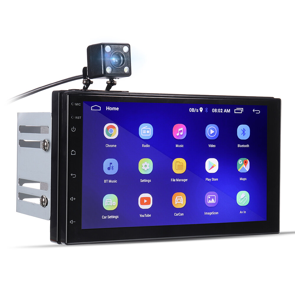 

7 дюймов 2Din для Android 8.1 Авто стерео Радио 1 + 16G IPS 2.5D сенсорный экран MP5 мультимедийный проигрыватель GPS WI