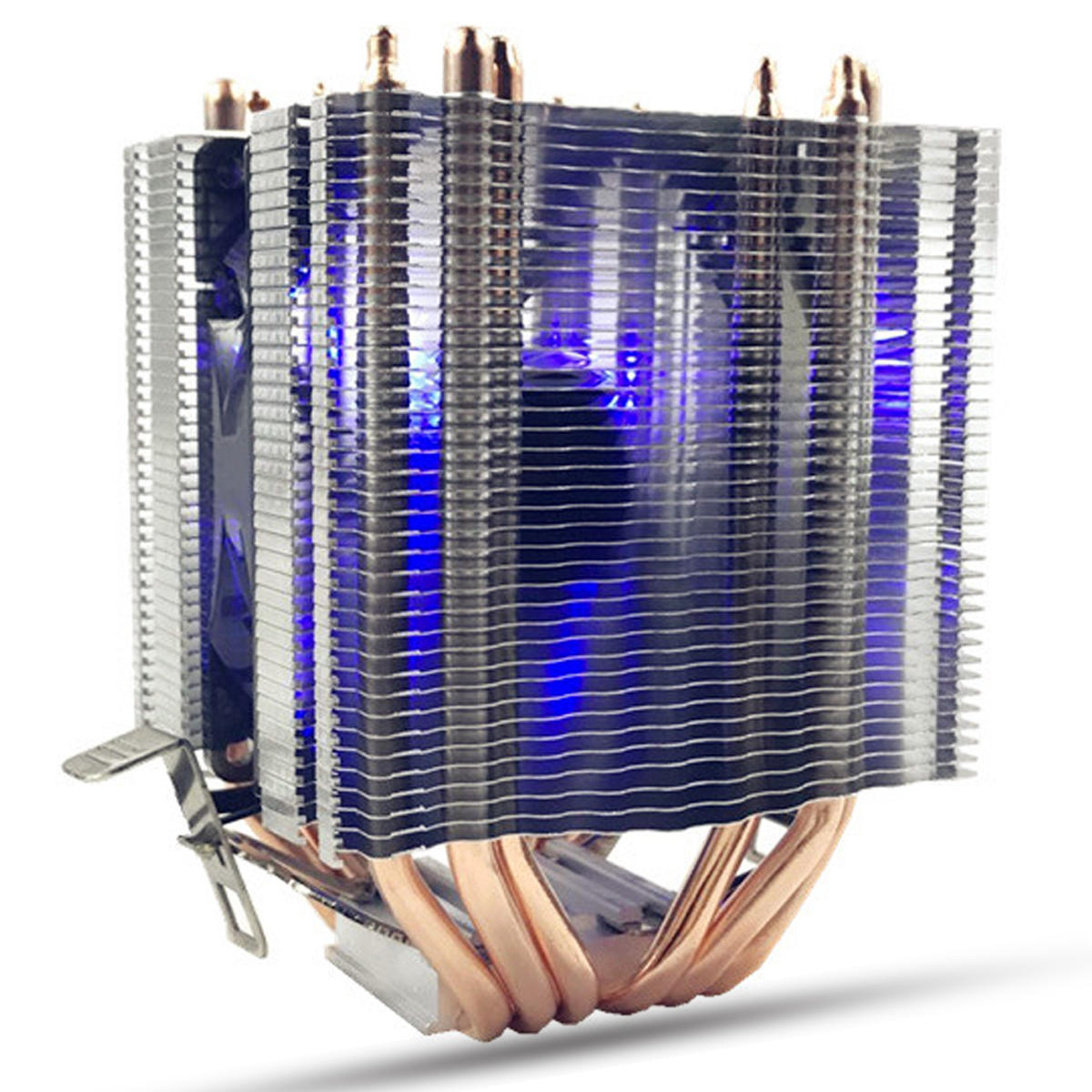 6ヒートパイプ青色LED CPU冷却ファン冷却器ヒートシンクIntel用LAG 1155 1156 AMDソケットAM3 / AM2