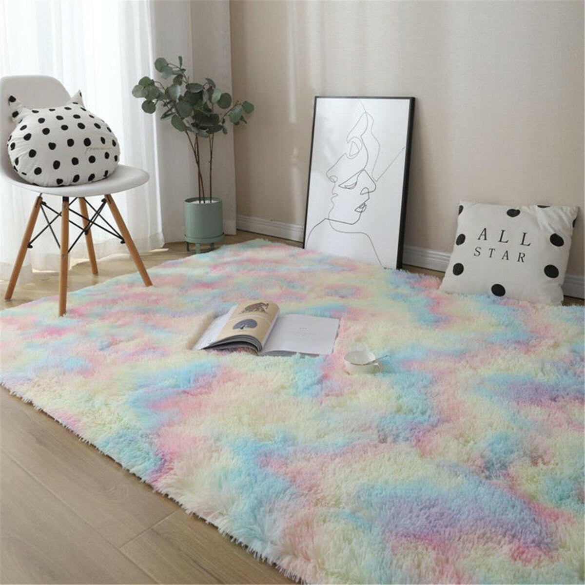 Thick Carpet for Living Room Plush Rug Children Bed Room Fluffy Floor Carpets Window Bedside Home Decor Rugs Soft Velvet