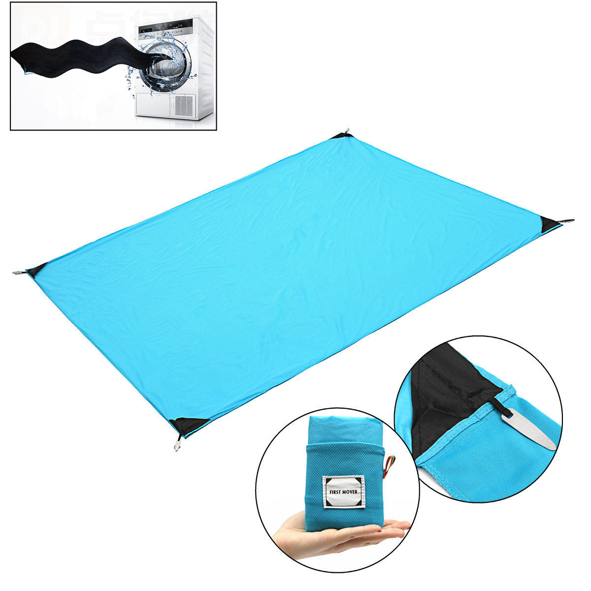 Xmund XD-PA2 Outdoor Picnic Mat Waterproof Folding Camping Pad Baby Climb Blanket With 4 Tent Nails